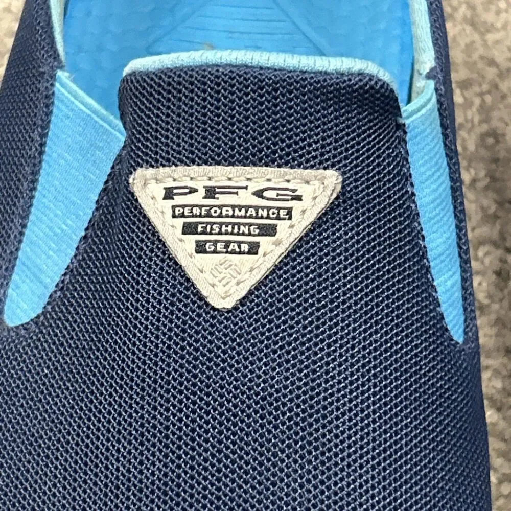 Columbia PFG Dorado Shoes Mens 10 Slip On Boat Deck Blue Casual Mesh Stretch